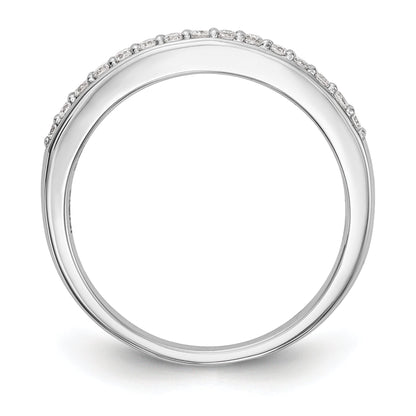 0.20ct. CZ Solid Real 14k White Gold Wedding Wedding Band Ring