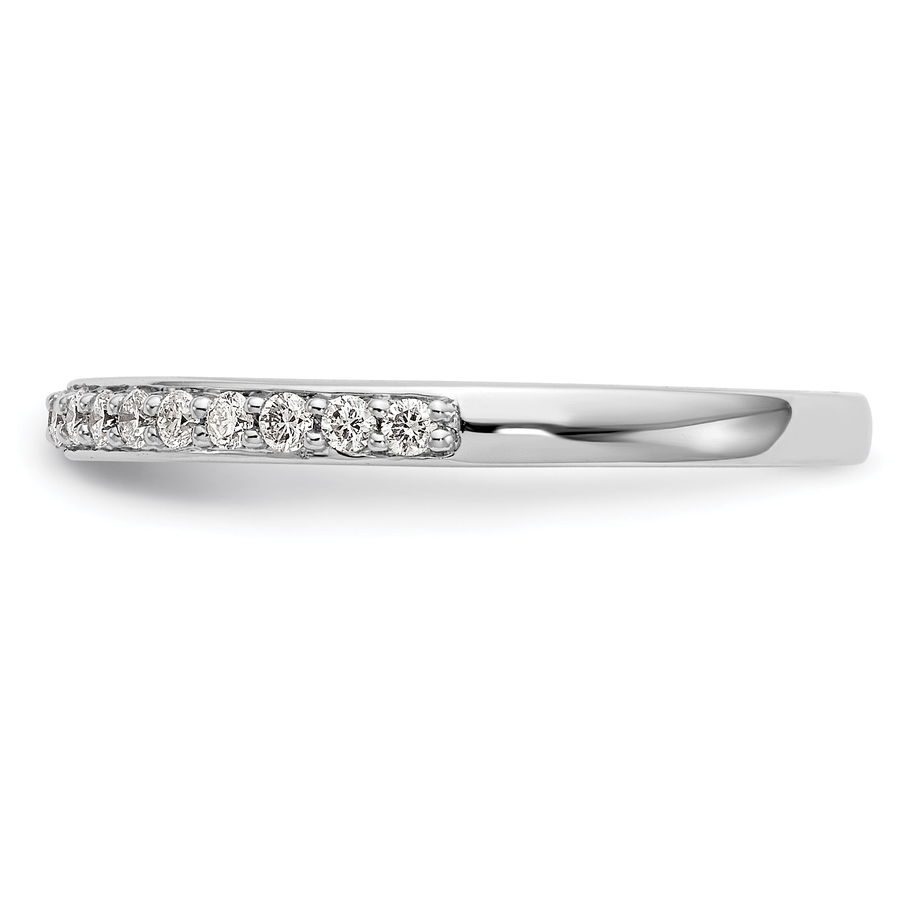 0.20ct. CZ Solid Real 14k White Gold Wedding Wedding Band Ring