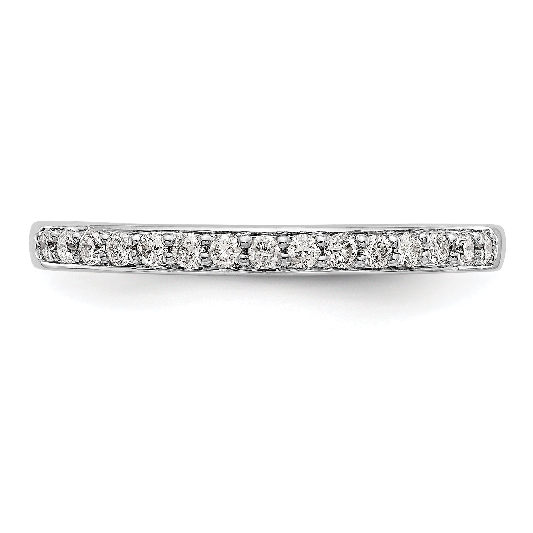 0.20ct. CZ Solid Real 14k White Gold Wedding Wedding Band Ring