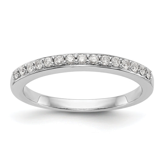 0.20ct. CZ Solid Real 14k White Gold Wedding Wedding Band Ring