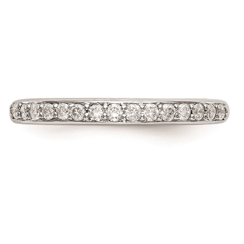 0.25ct. CZ Solid Real 14k White Gold Wedding Wedding Band Ring
