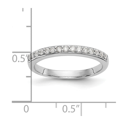0.25ct. CZ Solid Real 14k White Gold Wedding Wedding Band Ring
