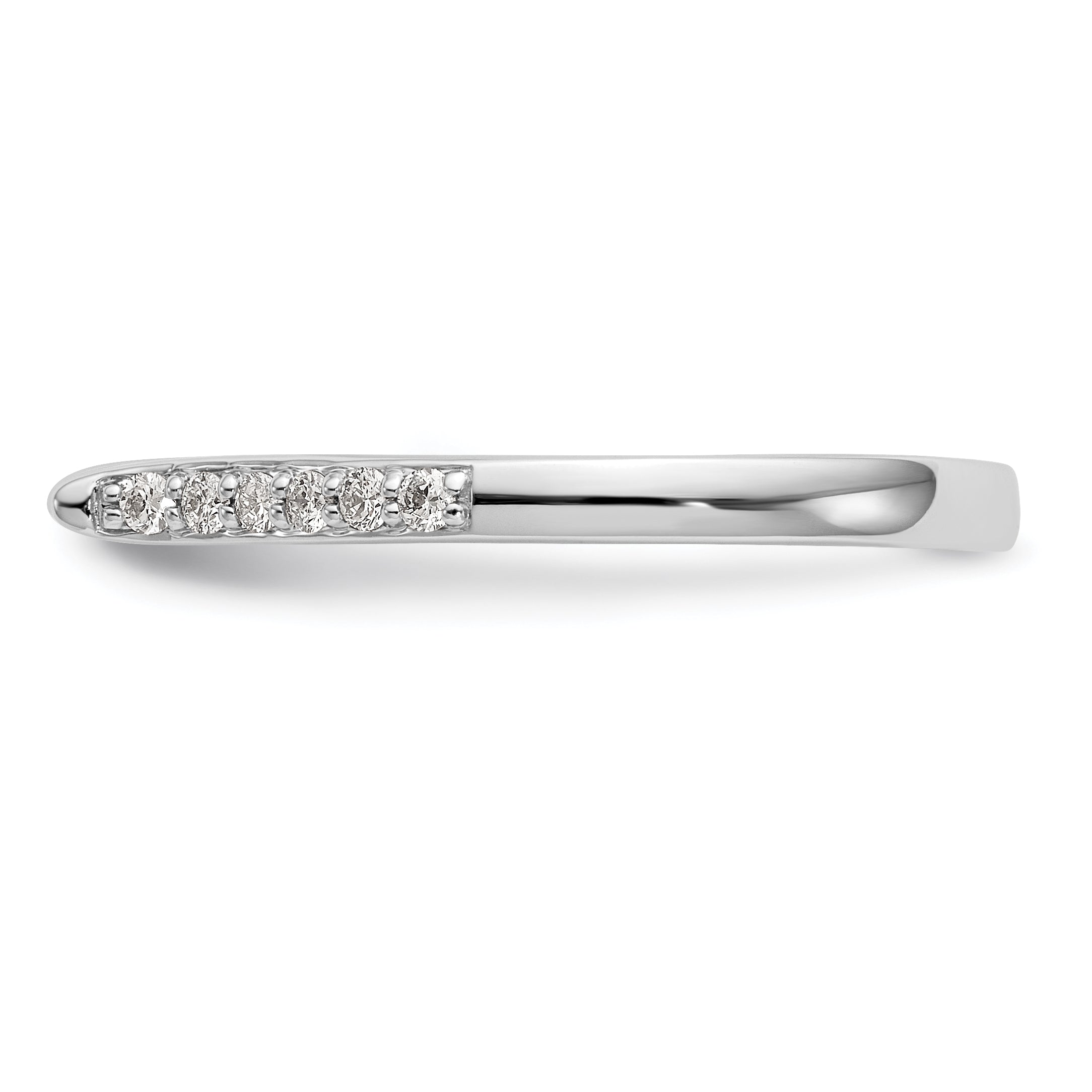 0.17ct. CZ Solid Real 14K White Gold Peg Set Engagement Ring