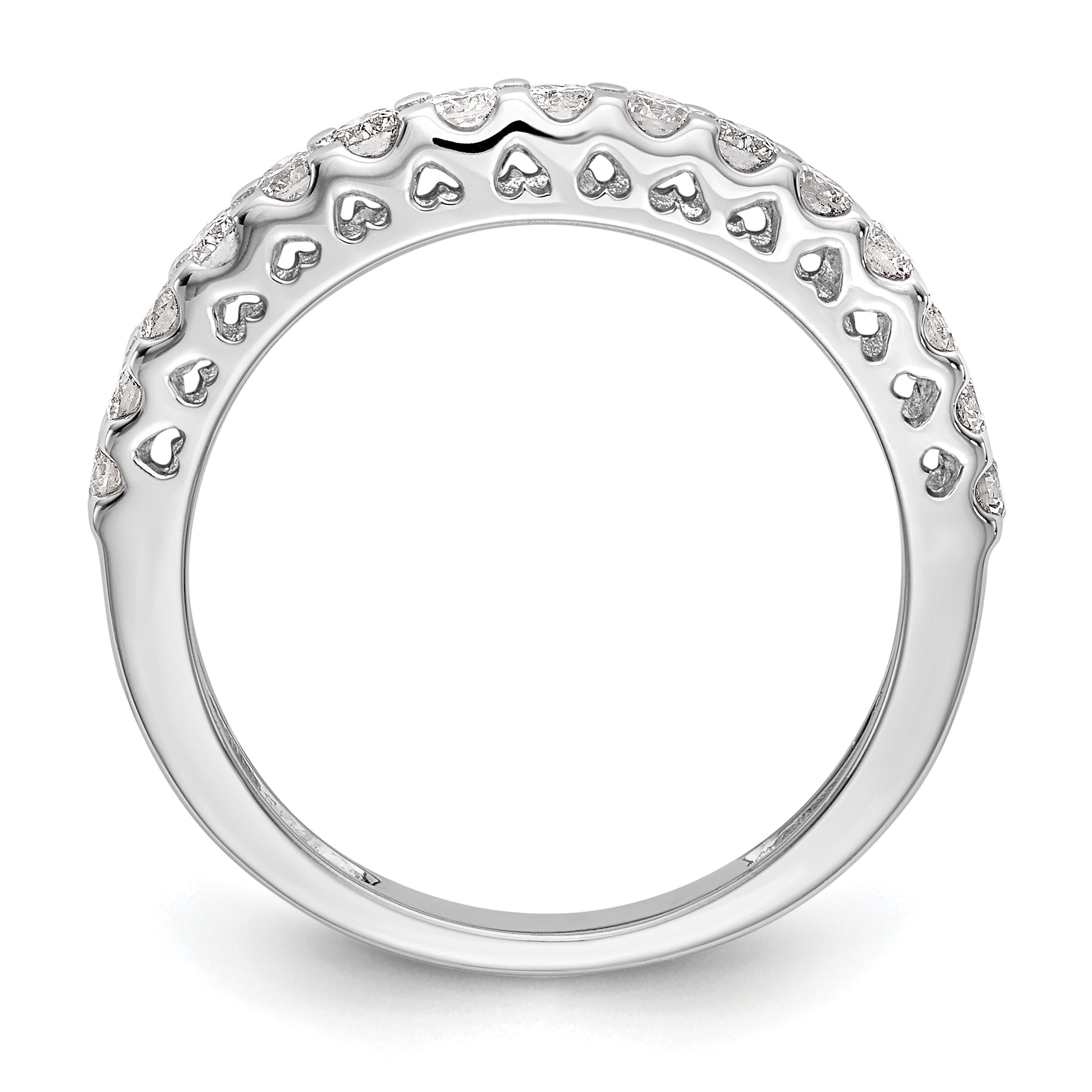 0.52ct. CZ Solid Real 14k White Gold Wedding Wedding Band Ring