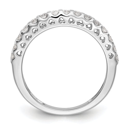 0.52ct. CZ Solid Real 14k White Gold Wedding Wedding Band Ring