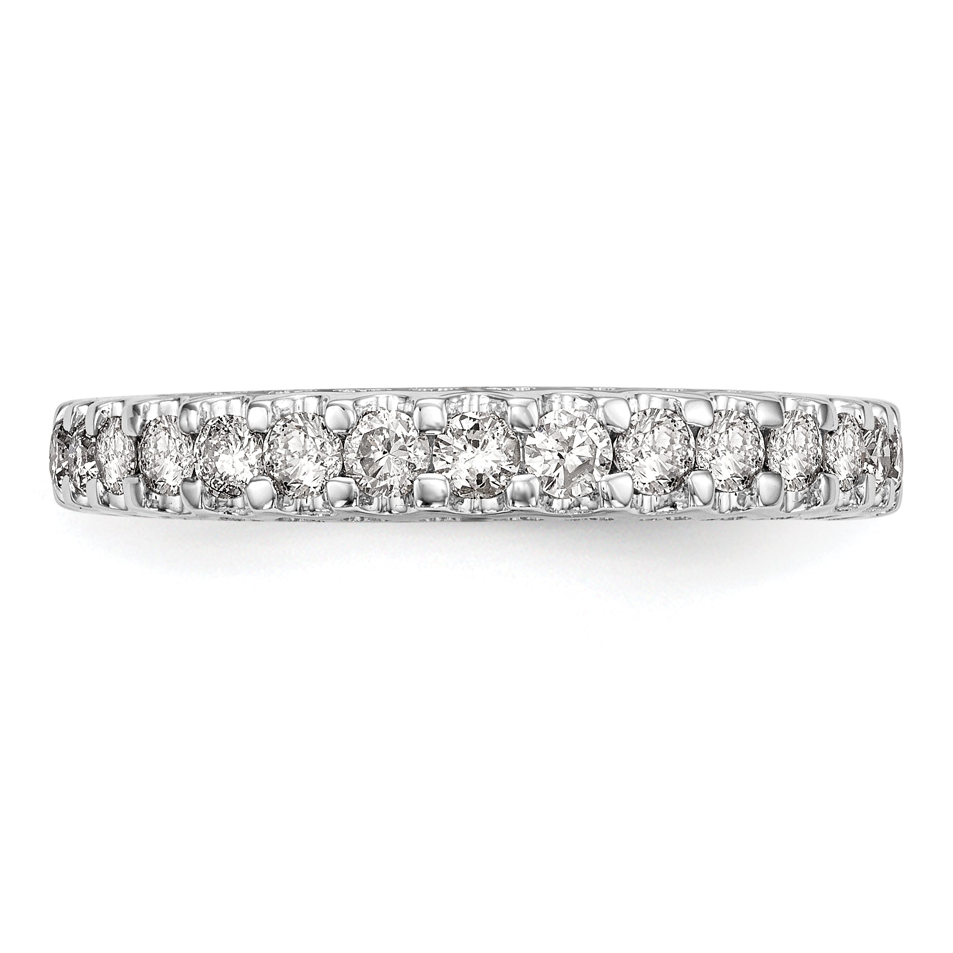 0.52ct. CZ Solid Real 14k White Gold Wedding Wedding Band Ring