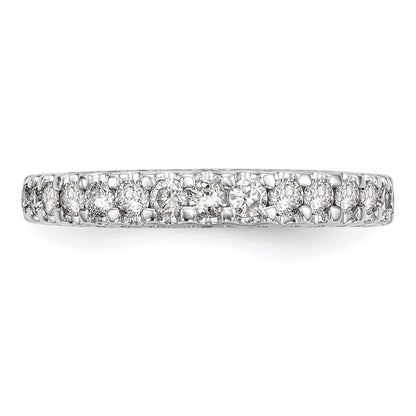 0.52ct. CZ Solid Real 14k White Gold Wedding Wedding Band Ring