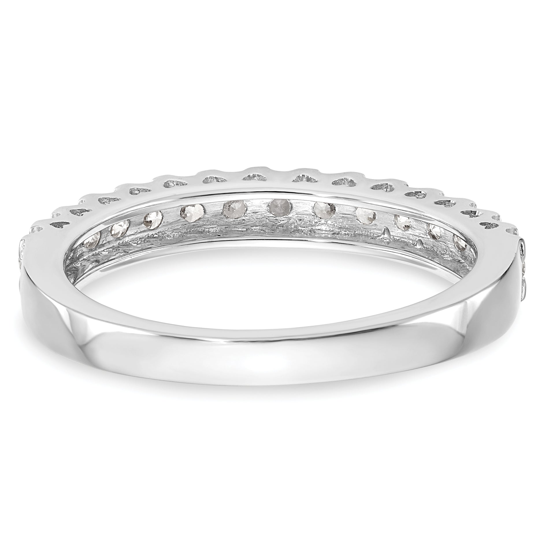 0.52ct. CZ Solid Real 14k White Gold Wedding Wedding Band Ring