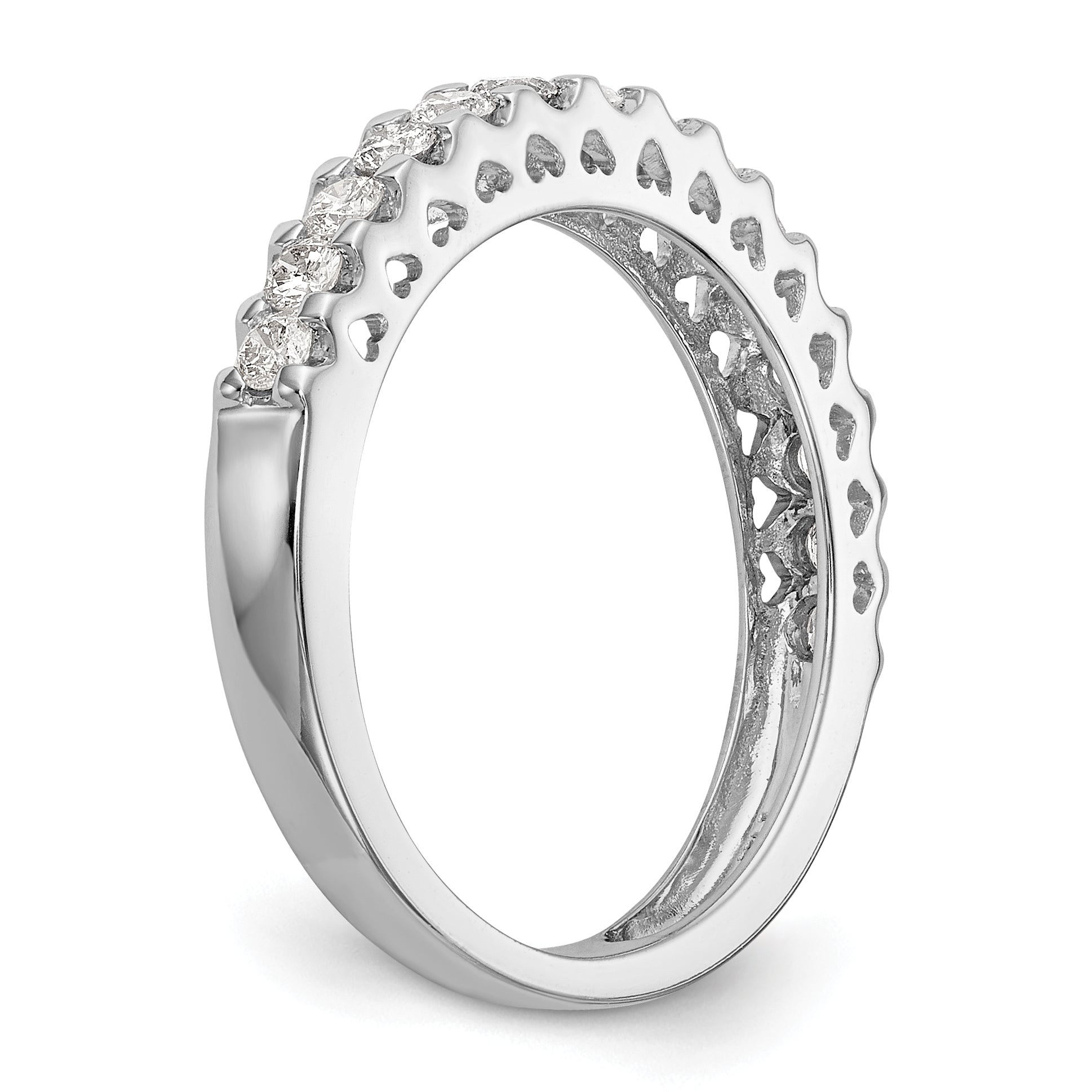 0.52ct. CZ Solid Real 14k White Gold Wedding Wedding Band Ring
