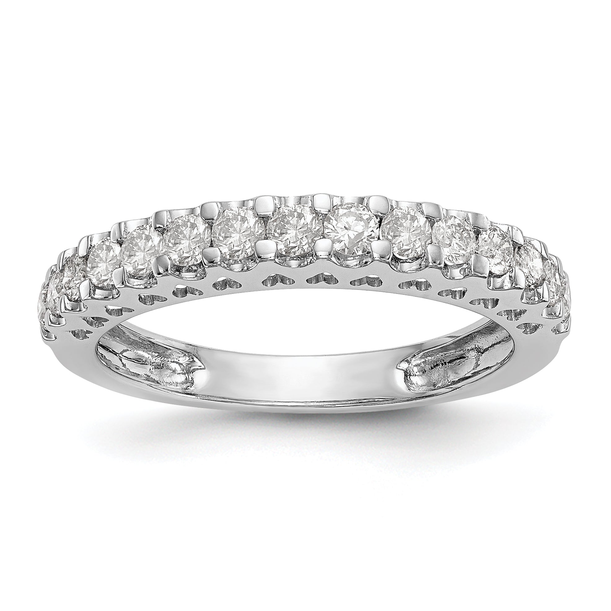 0.52ct. CZ Solid Real 14k White Gold Wedding Wedding Band Ring