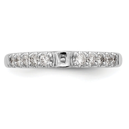 0.33ct. CZ Solid Real 14K White Gold Peg Set Engagement Ring