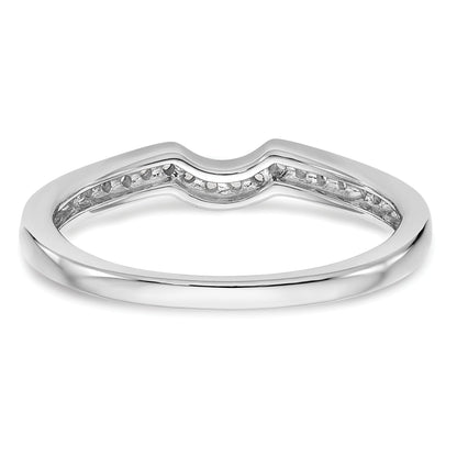 0.14ct. CZ Solid Real 14k White Gold Wedding Wedding Band Ring