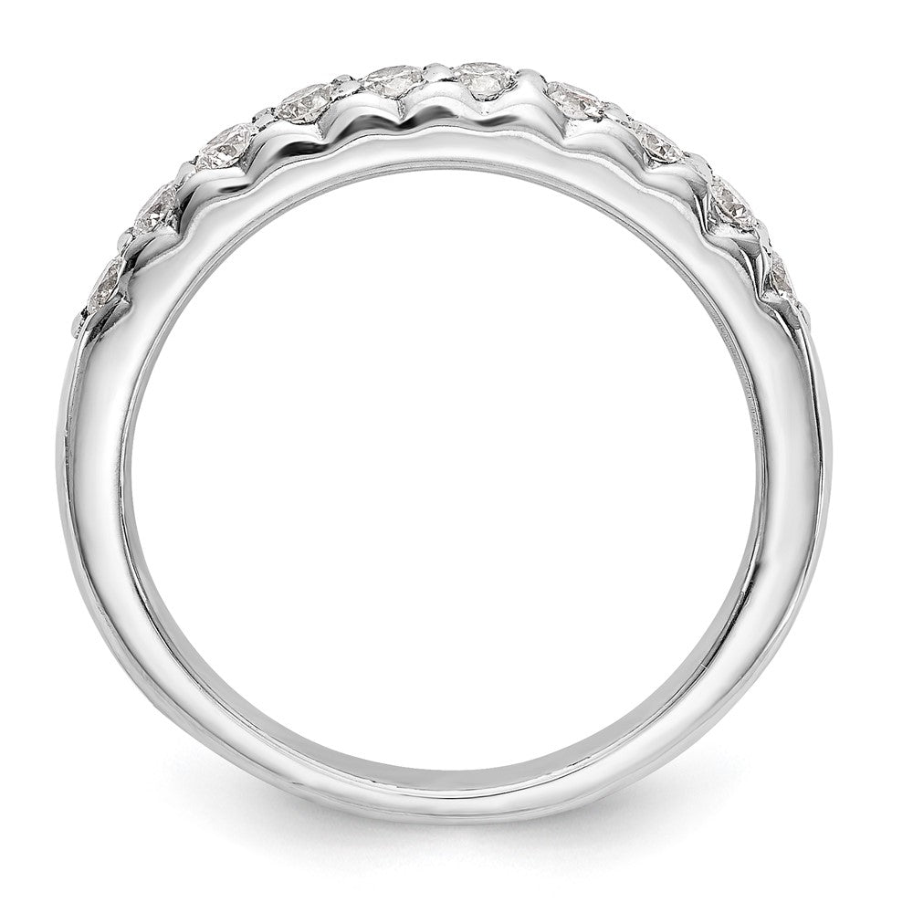 0.45ct. CZ Solid Real 14k White Gold Wedding Wedding Band Ring