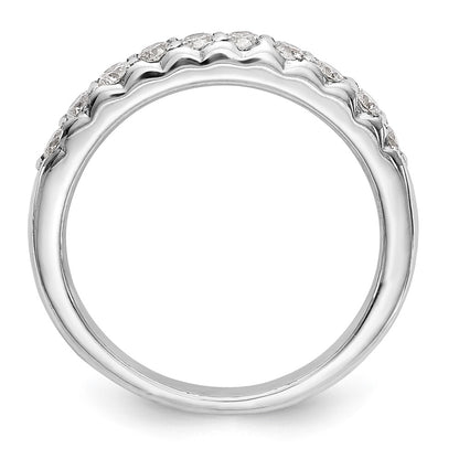 0.45ct. CZ Solid Real 14k White Gold Wedding Wedding Band Ring