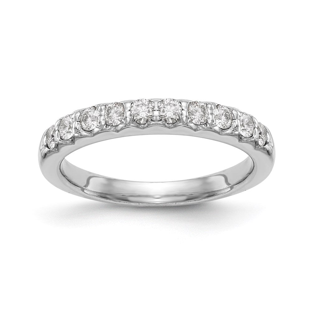 0.45ct. CZ Solid Real 14k White Gold Wedding Wedding Band Ring