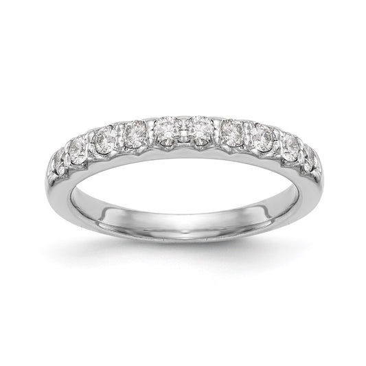 0.45ct. CZ Solid Real 14k White Gold Wedding Wedding Band Ring