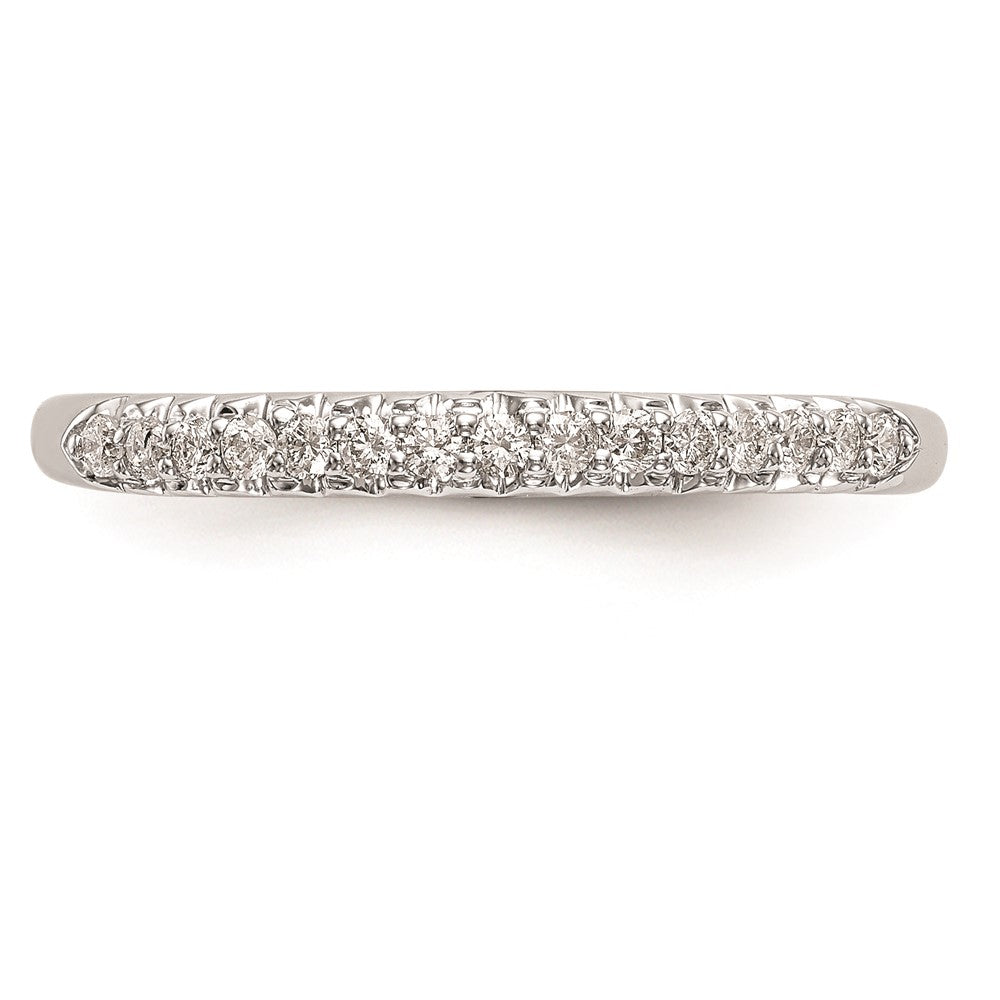 0.16ct. CZ Solid Real 14k White Gold Wedding Wedding Band Ring
