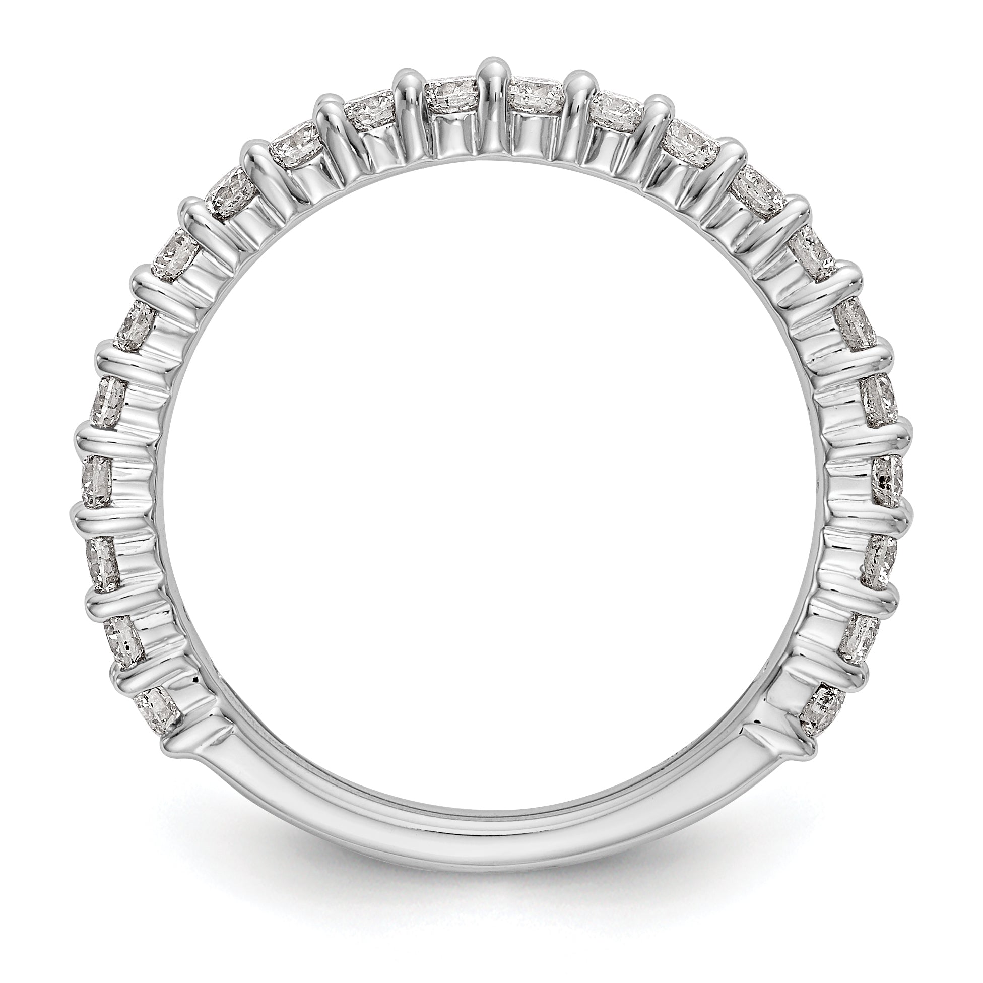 0.72ct. CZ Solid Real 14k White Gold Wedding Wedding Band Ring