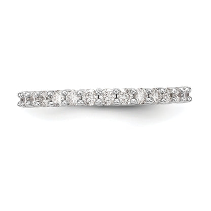 0.72ct. CZ Solid Real 14k White Gold Wedding Wedding Band Ring