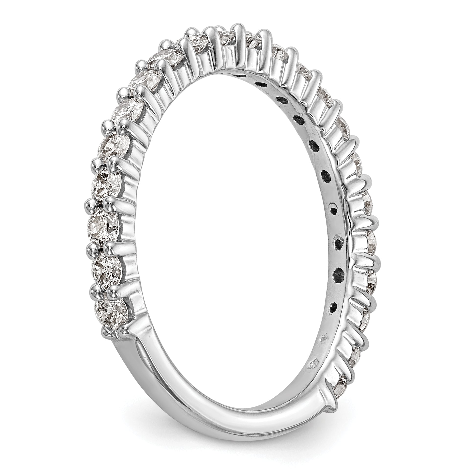 0.72ct. CZ Solid Real 14k White Gold Wedding Wedding Band Ring