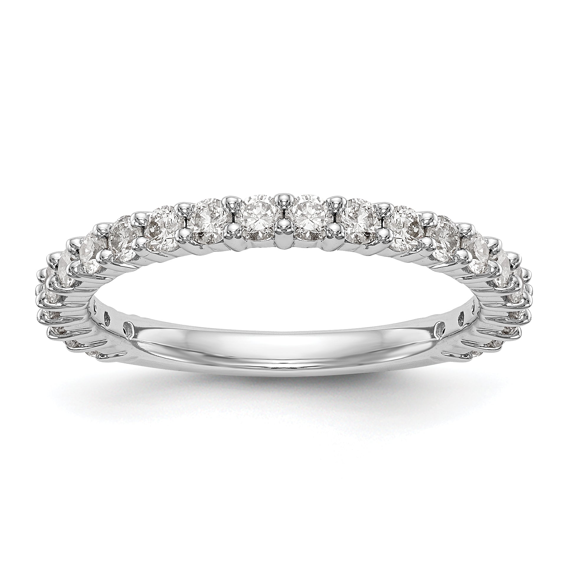 0.72ct. CZ Solid Real 14k White Gold Wedding Wedding Band Ring