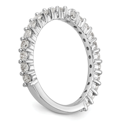 0.78ct. CZ Solid Real 14K White Gold Peg Set Engagement Ring