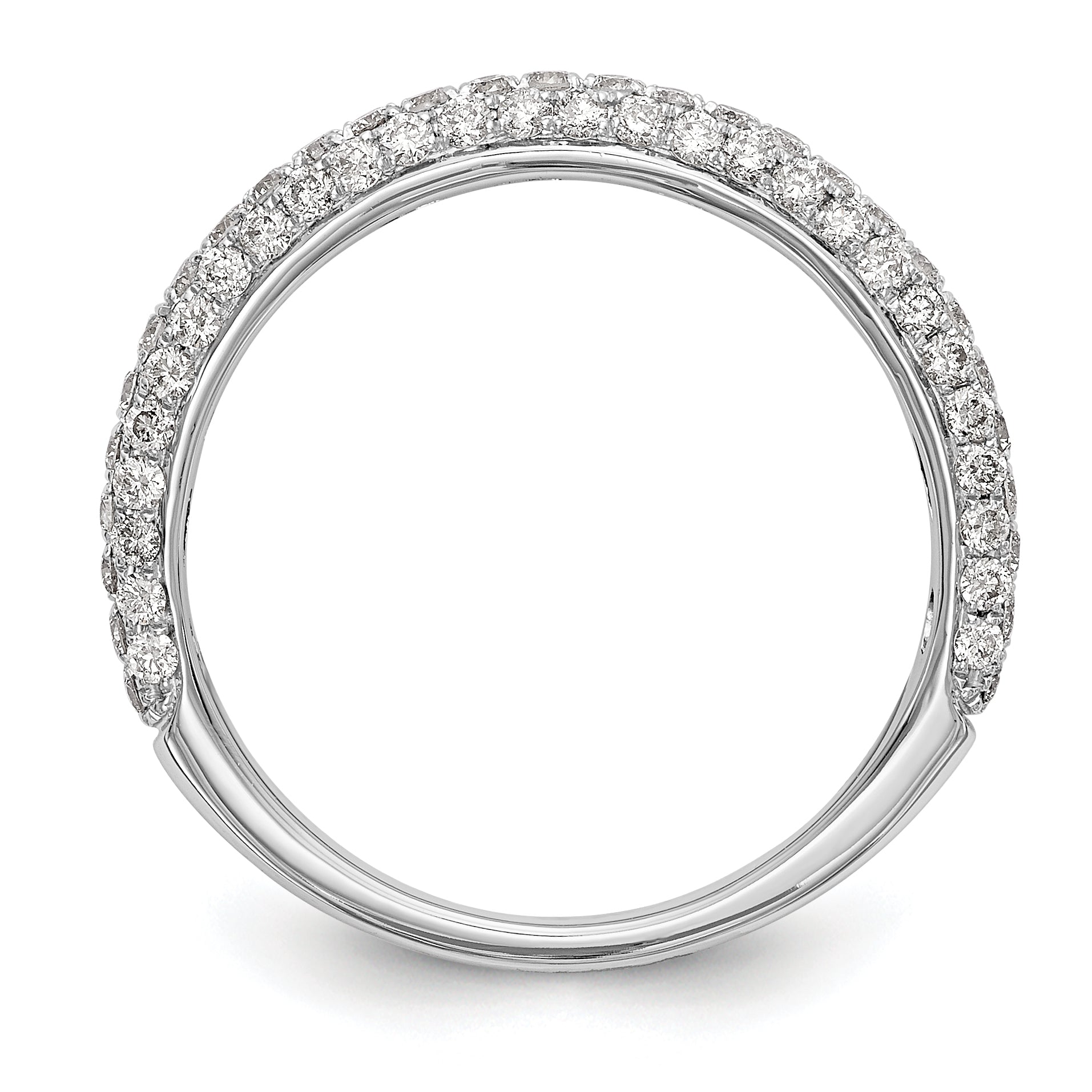 0.77ct. CZ Solid Real 14k White Gold Wedding Wedding Band Ring