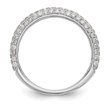 0.77ct. CZ Solid Real 14k White Gold Wedding Wedding Band Ring