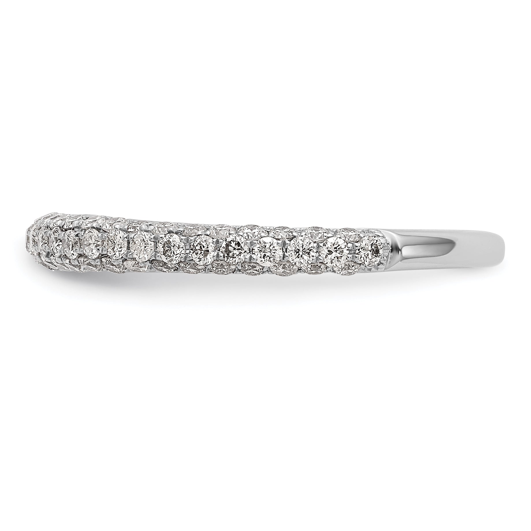0.77ct. CZ Solid Real 14k White Gold Wedding Wedding Band Ring