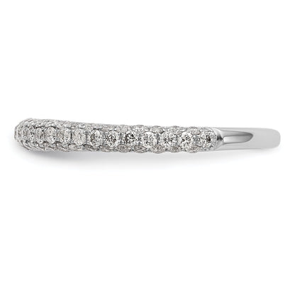 0.77ct. CZ Solid Real 14k White Gold Wedding Wedding Band Ring