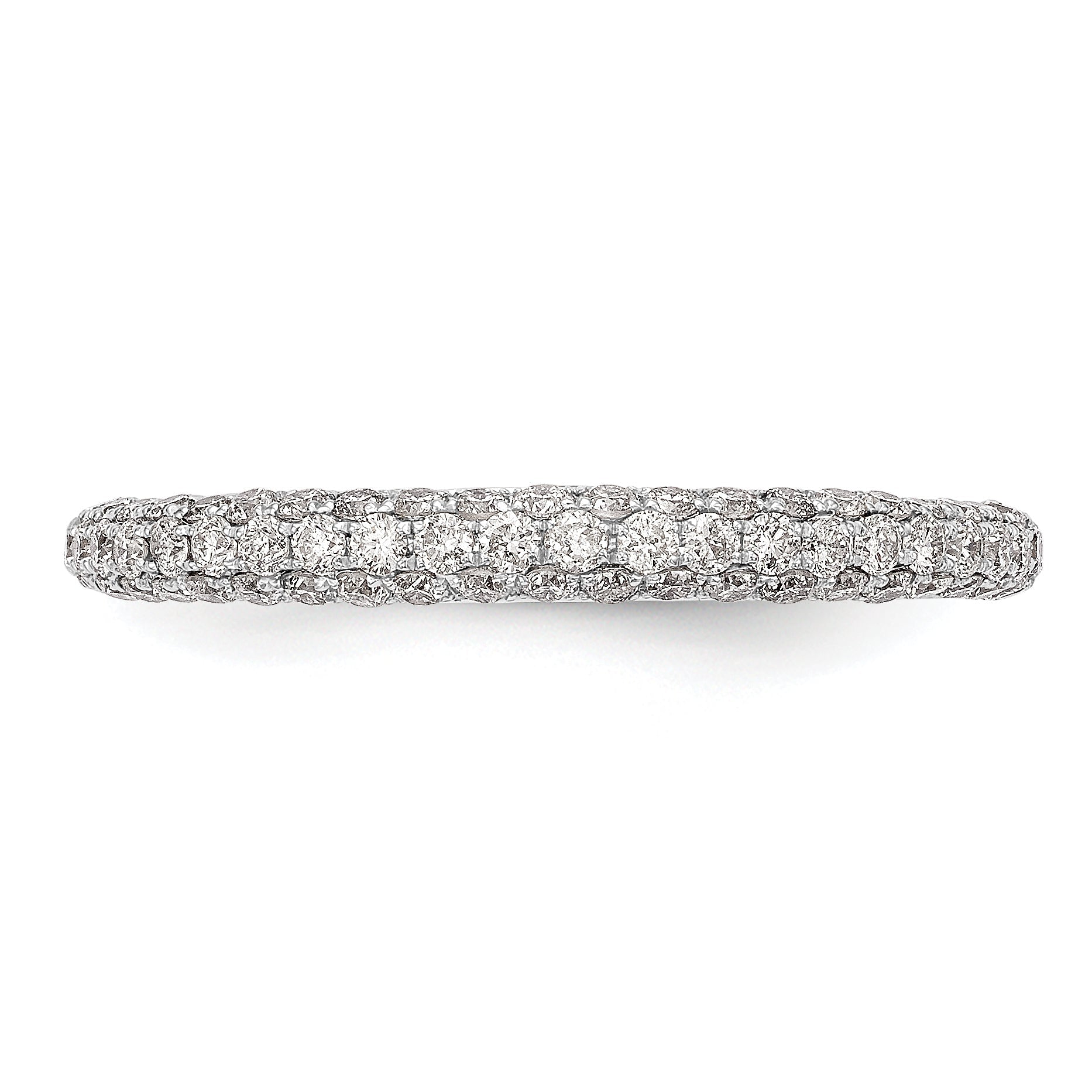 0.77ct. CZ Solid Real 14k White Gold Wedding Wedding Band Ring