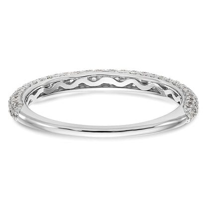 0.77ct. CZ Solid Real 14k White Gold Wedding Wedding Band Ring