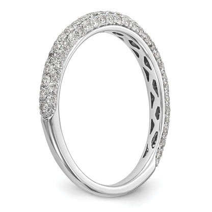 0.77ct. CZ Solid Real 14k White Gold Wedding Wedding Band Ring