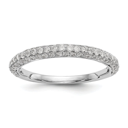 0.77ct. CZ Solid Real 14k White Gold Wedding Wedding Band Ring