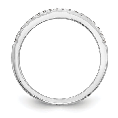 0.18ct. CZ Solid Real 14k White Gold Wedding Wedding Band Ring