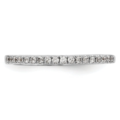 0.18ct. CZ Solid Real 14k White Gold Wedding Wedding Band Ring