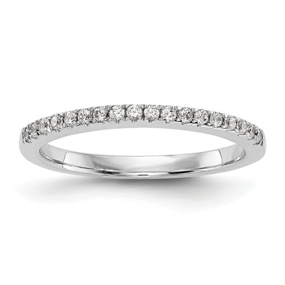 0.18ct. CZ Solid Real 14k White Gold Wedding Wedding Band Ring