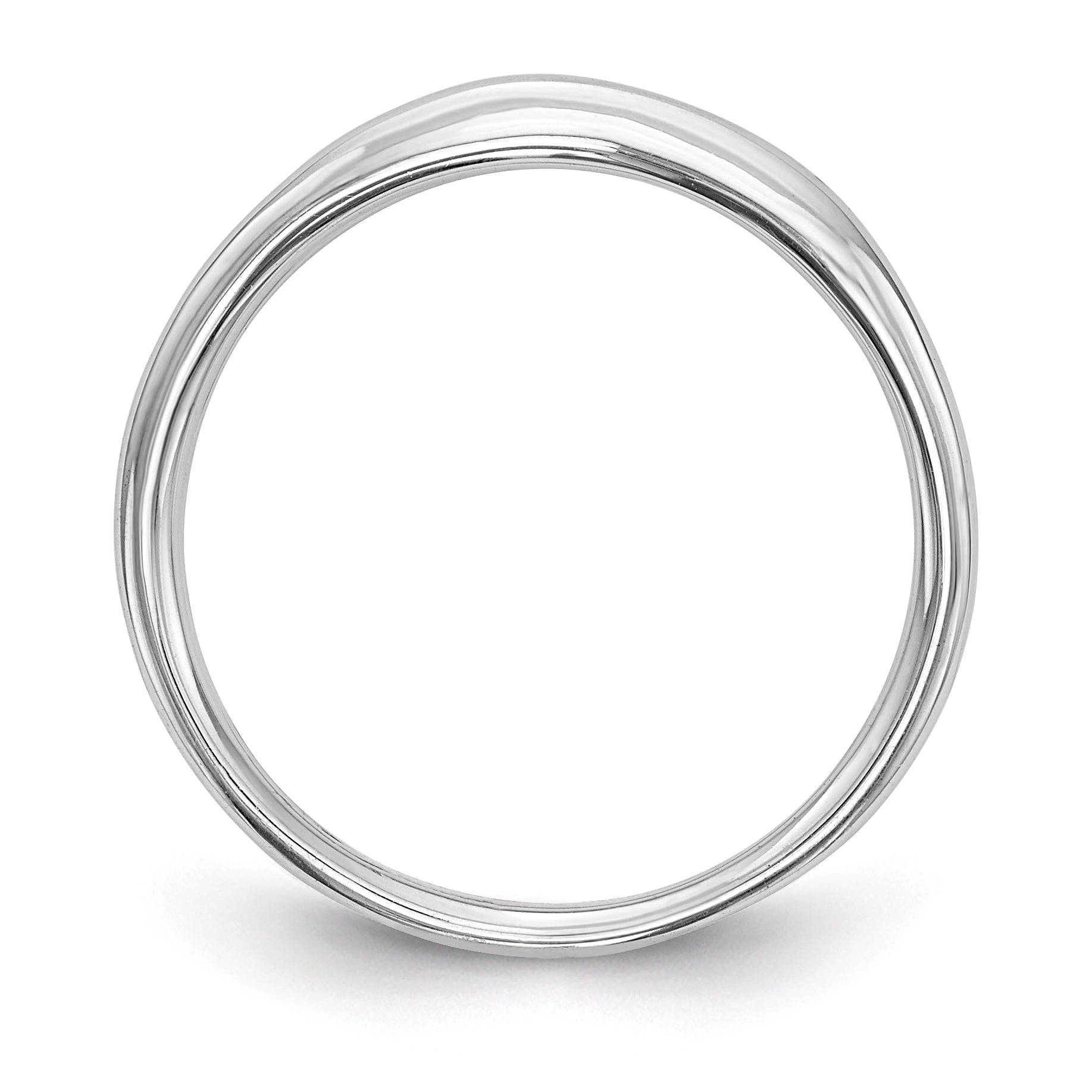 0.14ct. CZ Solid Real 14k White Gold Wedding Wedding Band Ring