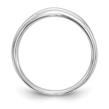 0.14ct. CZ Solid Real 14k White Gold Wedding Wedding Band Ring