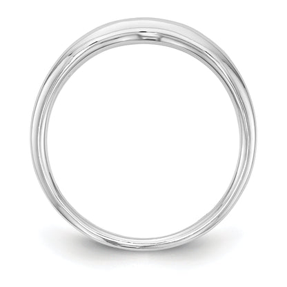 0.22ct. CZ Solid Real 14k White Gold Wedding Wedding Band Ring