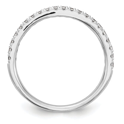 0.31ct. CZ Solid Real 14k White Gold Wedding Wedding Band Ring