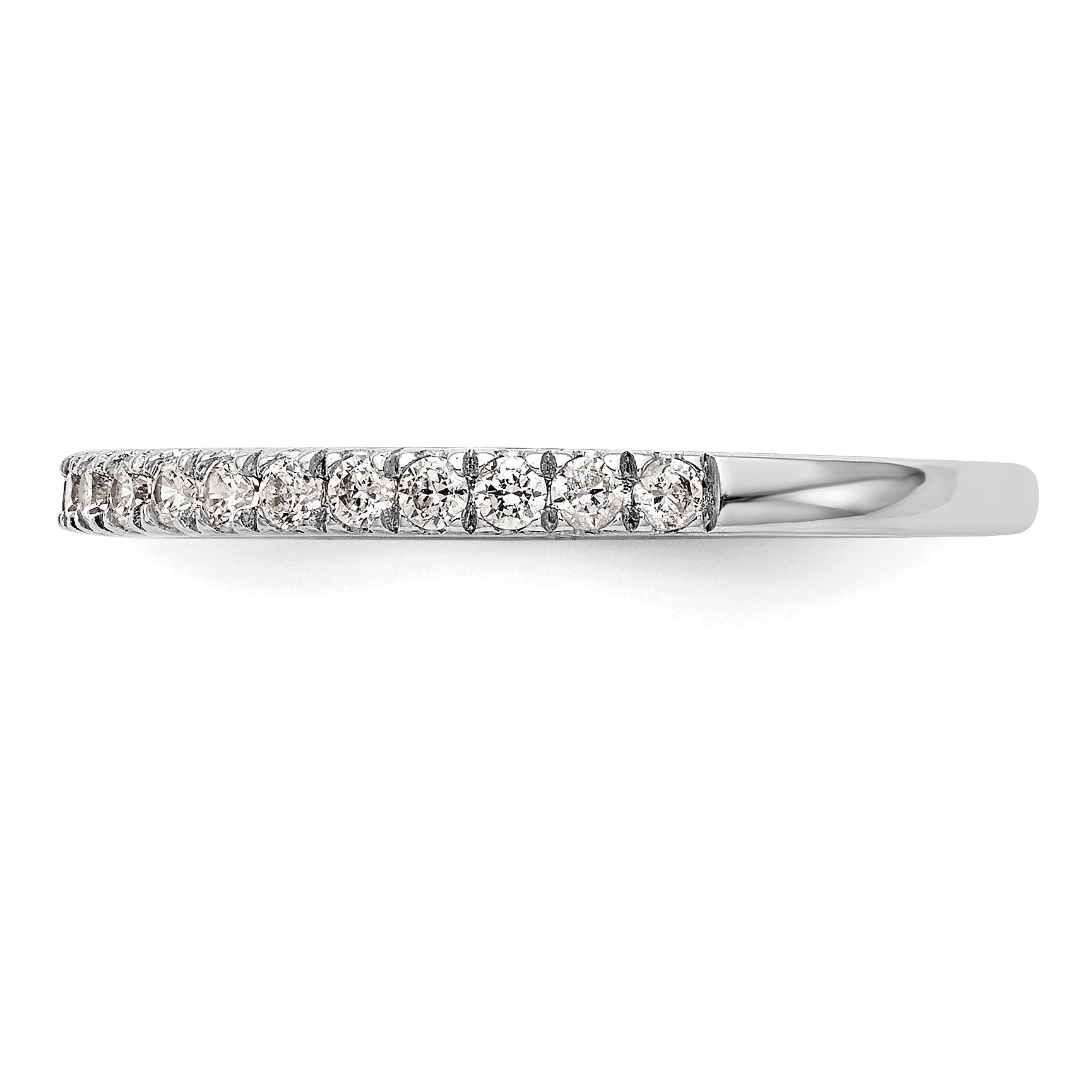 0.31ct. CZ Solid Real 14k White Gold Wedding Wedding Band Ring