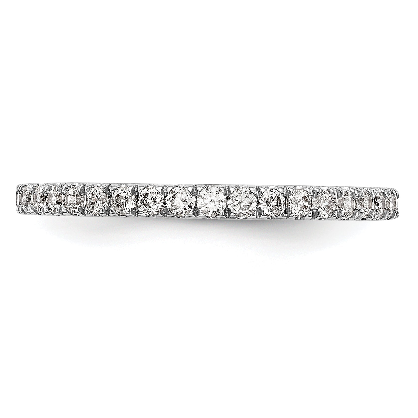 0.31ct. CZ Solid Real 14k White Gold Wedding Wedding Band Ring