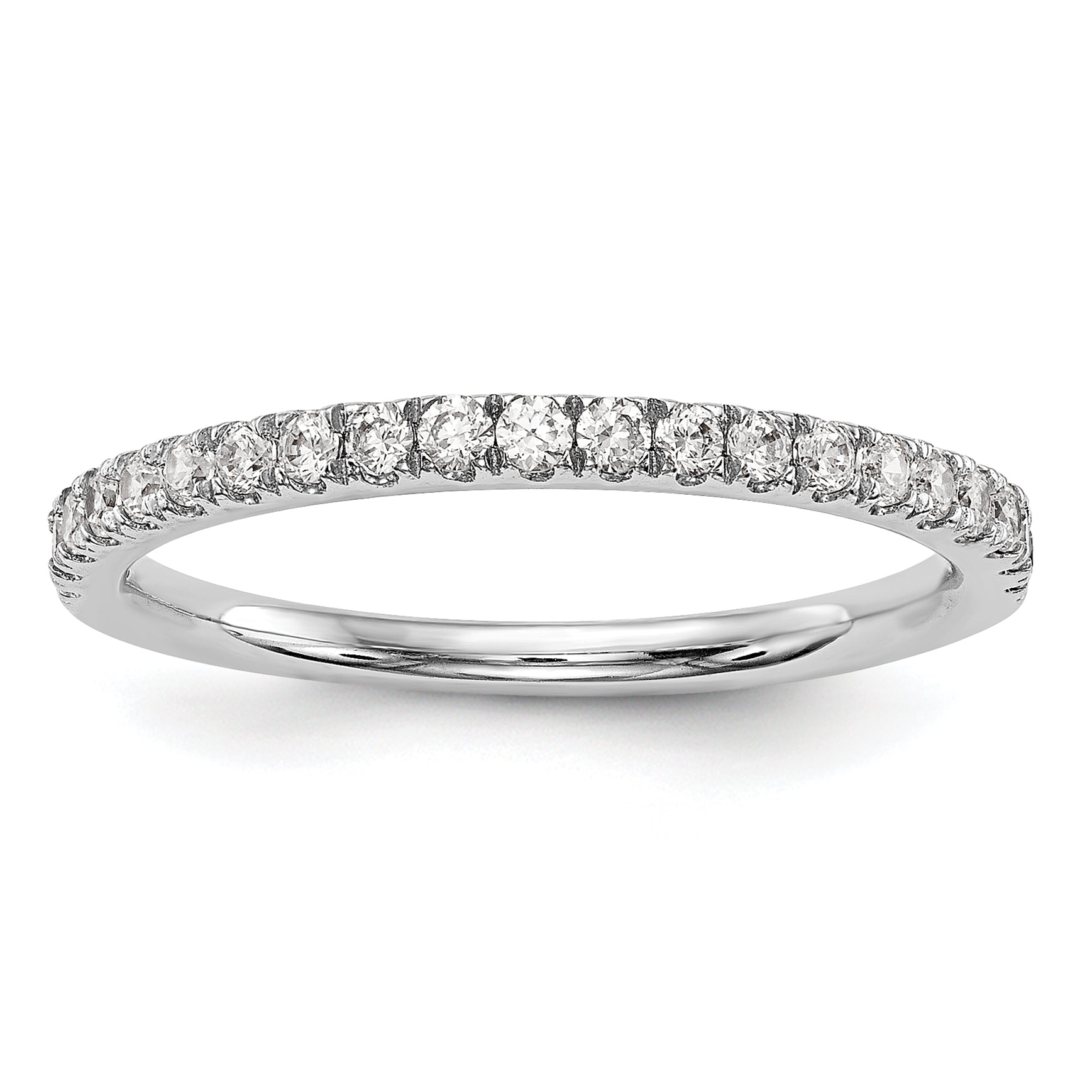 0.31ct. CZ Solid Real 14k White Gold Wedding Wedding Band Ring