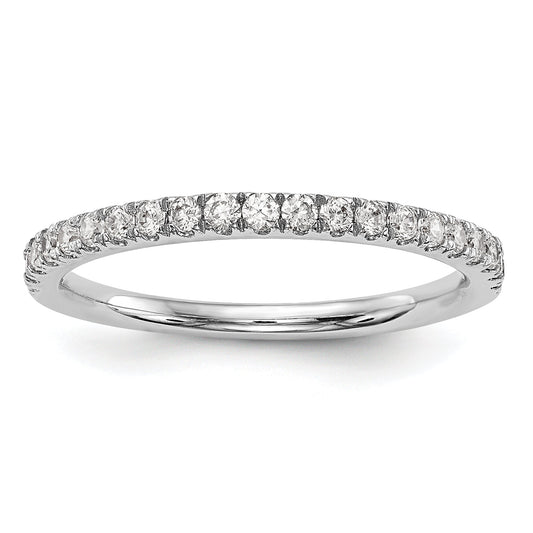 0.31ct. CZ Solid Real 14k White Gold Wedding Wedding Band Ring