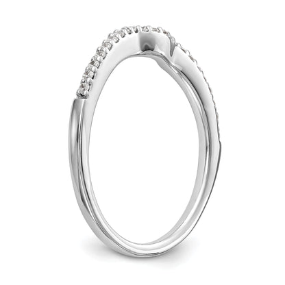 0.13ct. CZ Solid Real 14k White Gold Wedding Wedding Band Ring