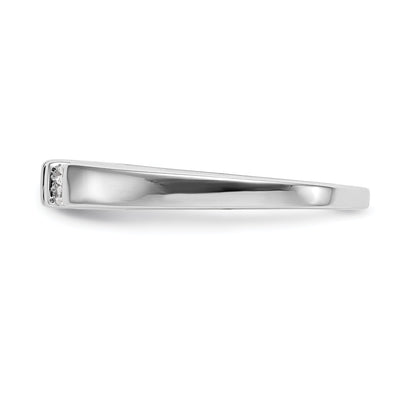0.14ct. CZ Solid Real 14k White Gold Wedding Wedding Band Ring