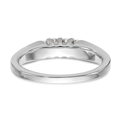 0.14ct. CZ Solid Real 14k White Gold Wedding Wedding Band Ring