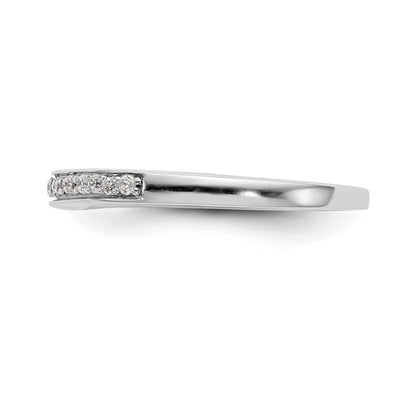 0.15ct. CZ Solid Real 14k White Gold Wedding Wedding Band Ring