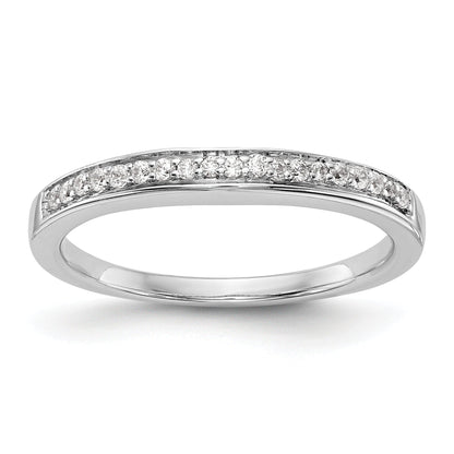 0.15ct. CZ Solid Real 14k White Gold Wedding Wedding Band Ring